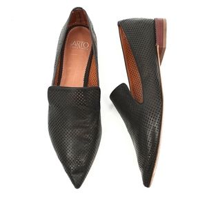 Franco Sarto 'Topaz' Black Leather Loafer